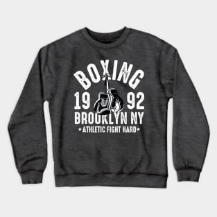 Boxing 1992 Brooklyn NY athletic fight hard Crewneck Sweatshirt